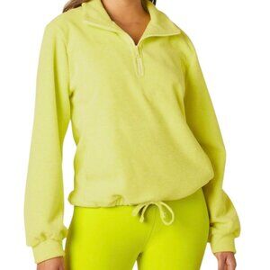 Beyond Yoga Chartreuse Fleece Quarterzip